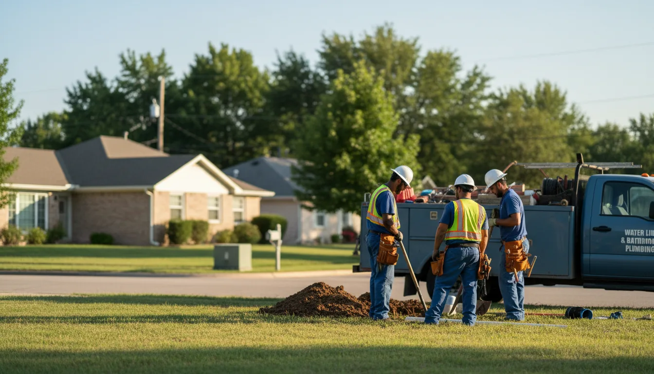 Residential water line and bathroom plumbing service in Polo, MO